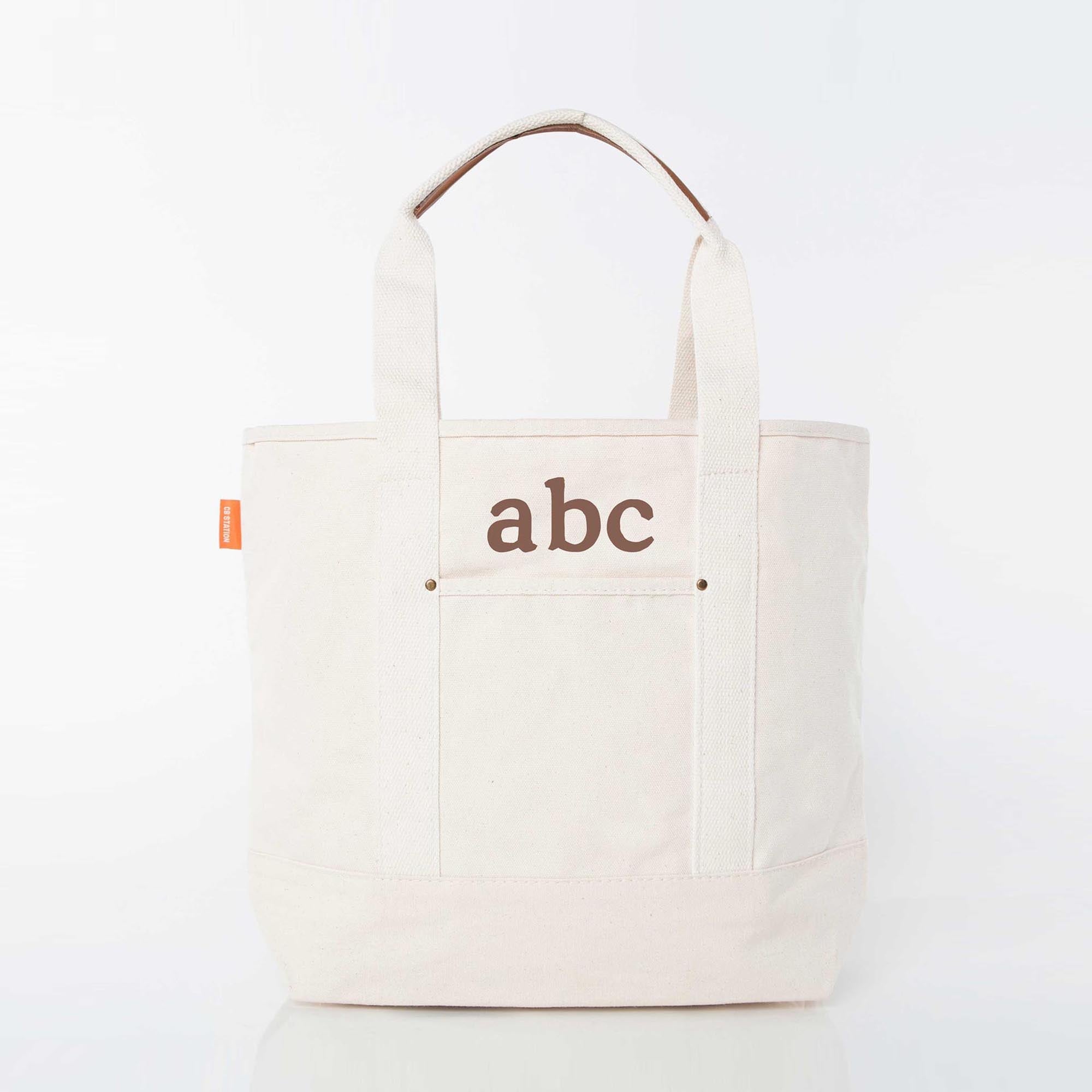 ✏️ Essential Canvas Tote Bag with Organizing Pockets (Customizable)