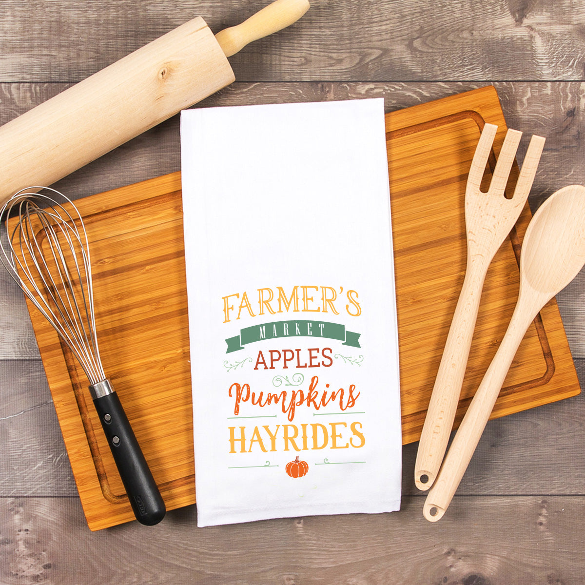 Autumn Hayrides Kitchen Hand Towel