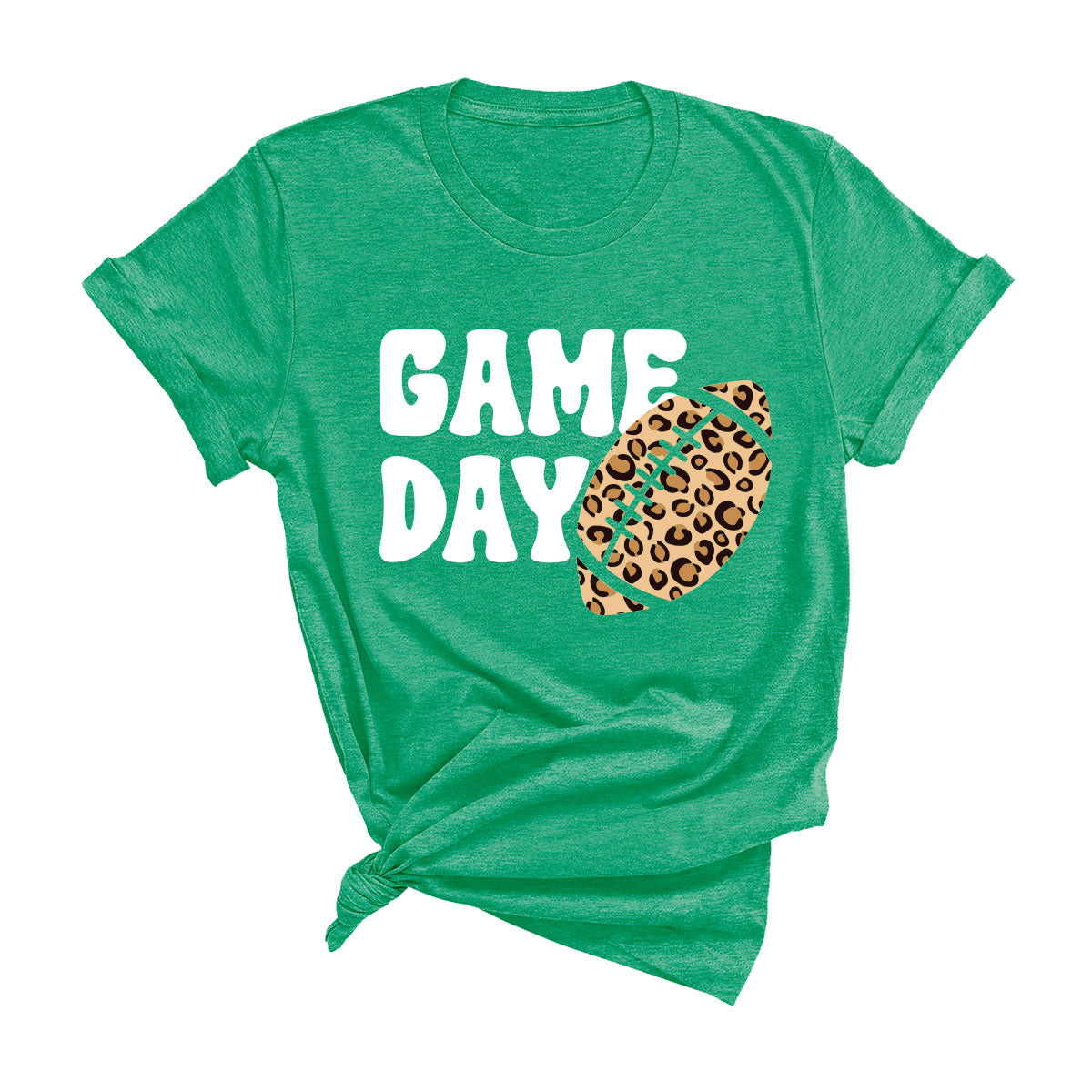 Game Day Leopard Football T-Shirt