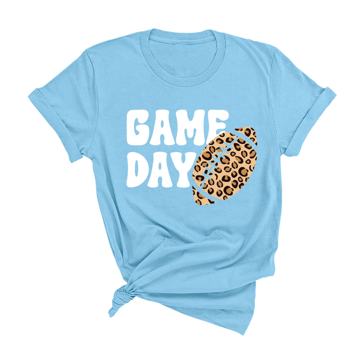 Game Day Leopard Football T-Shirt