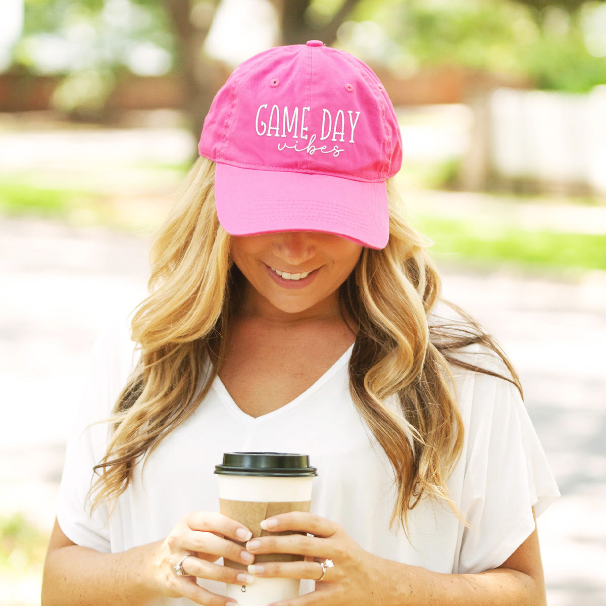 Game Day Vibes Hot Pink Hat, Baseball Cap