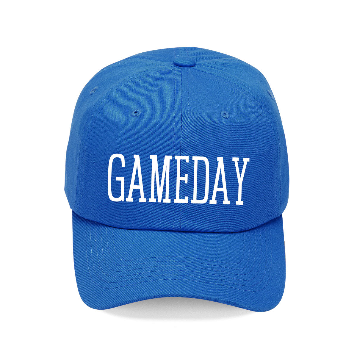 White Varsity Game Day Royal Blue Hat, Baseball Cap