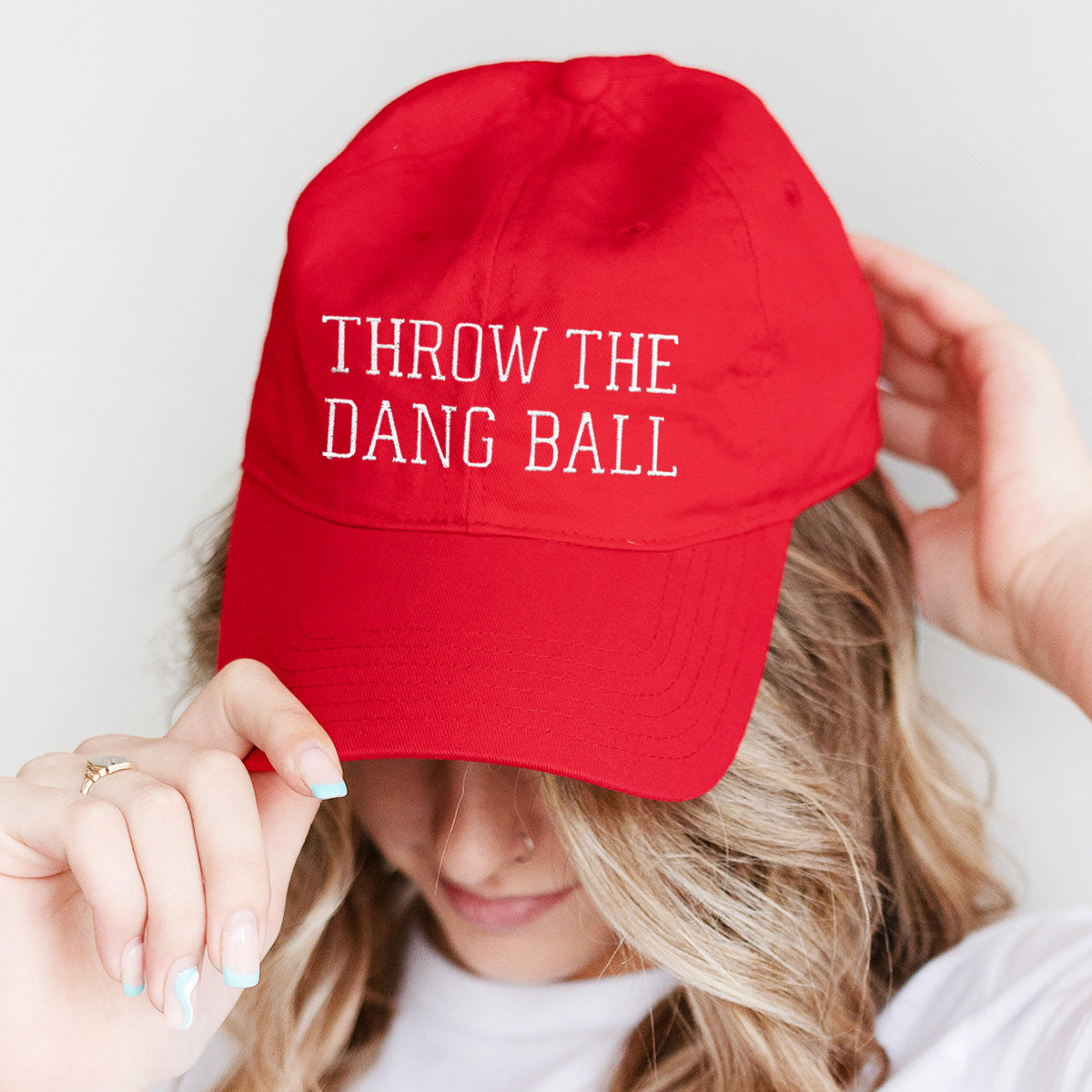 Throw The Dang Ball Hat, Baseball Cap