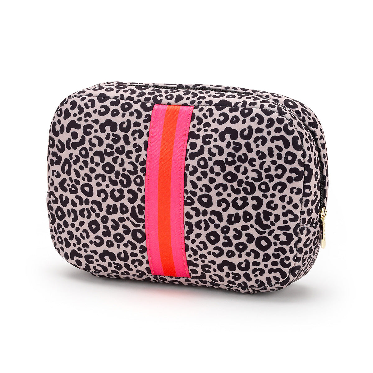 Neoprene Striped Cosmetic Bag