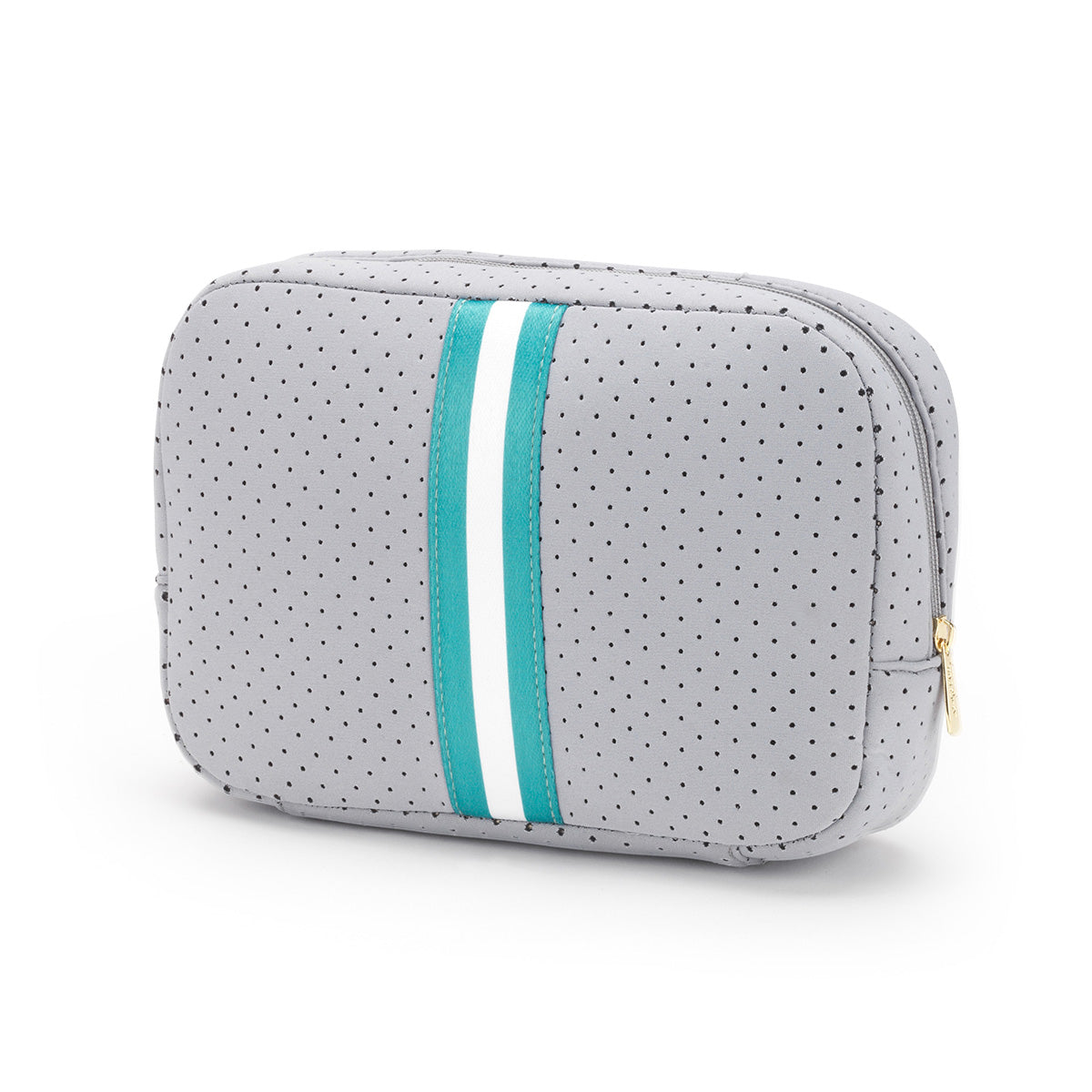 Neoprene Striped Cosmetic Bag