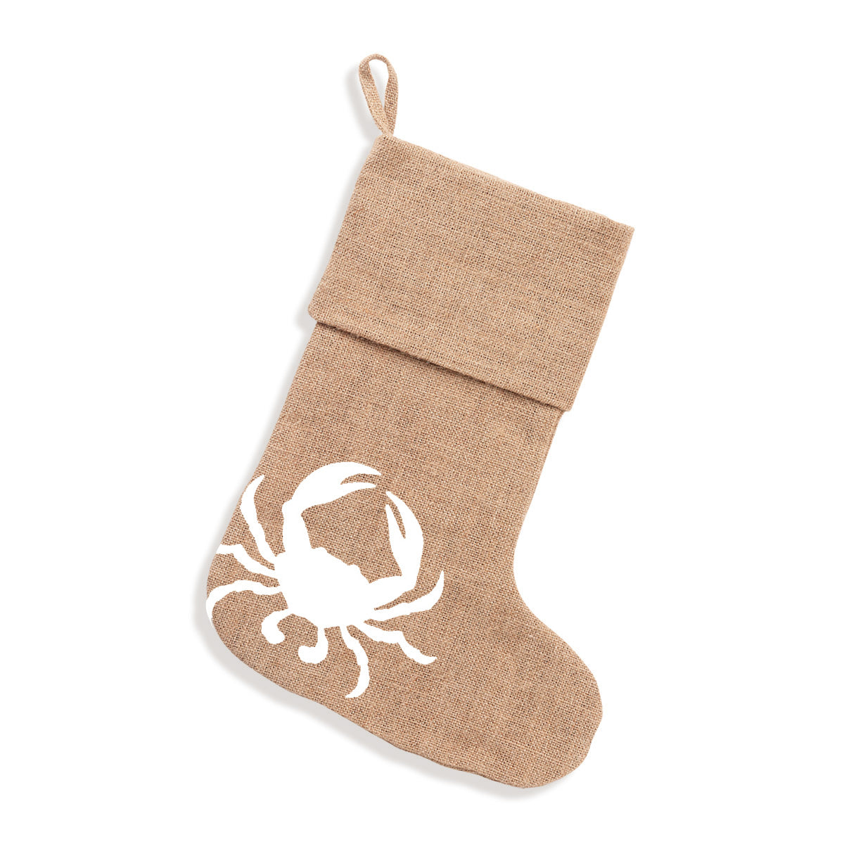 Nautical Christmas Stockings - Burlap Beach, Crab, Starfish, Turtle