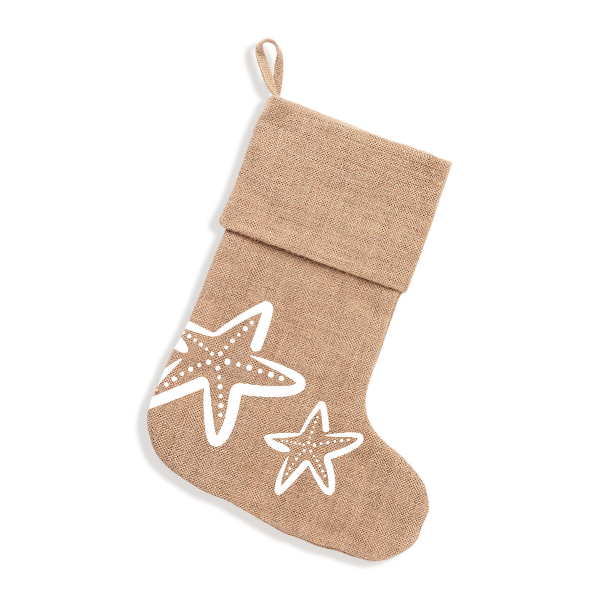 Nautical Christmas Stockings - Burlap Beach, Crab, Starfish, Turtle