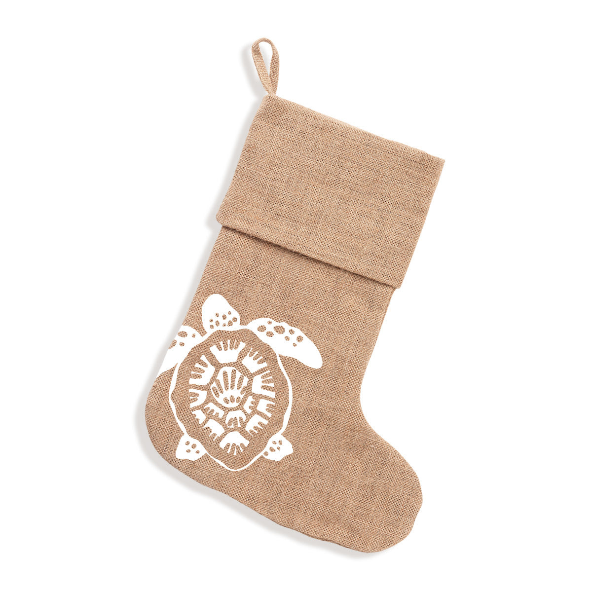 Nautical Christmas Stockings - Burlap Beach, Crab, Starfish, Turtle