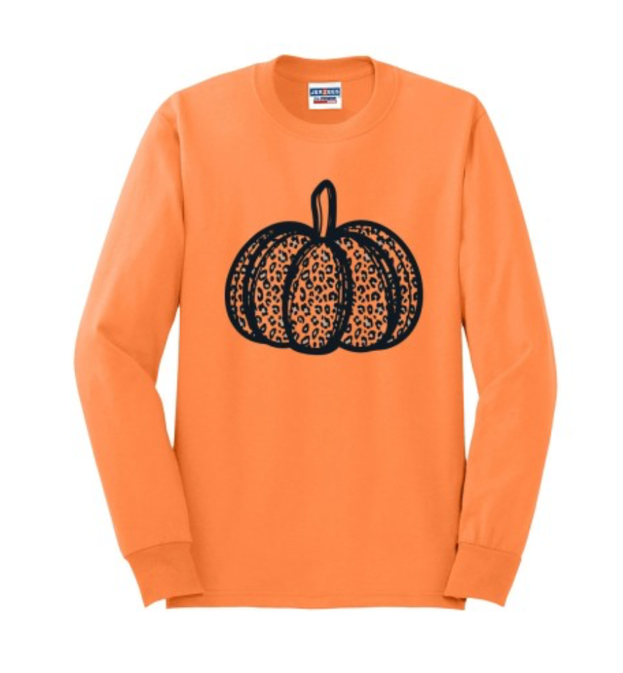 Leopard Pumpkin Long Sleeve Shirt