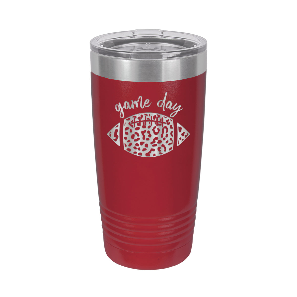 Leopard Football - Insulated, Stainless, Tumbler Cup - 20 oz