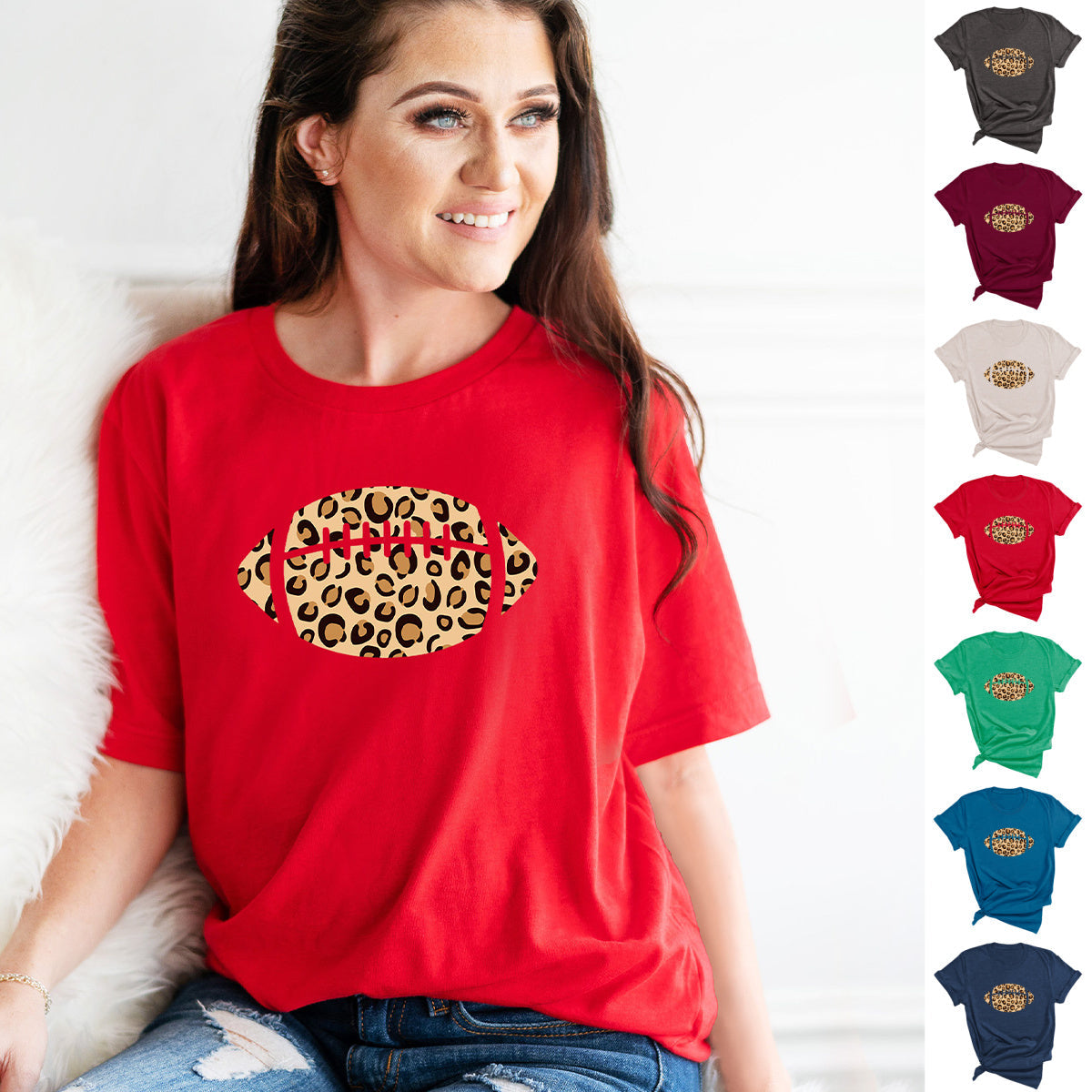 Leopard Football T-Shirt