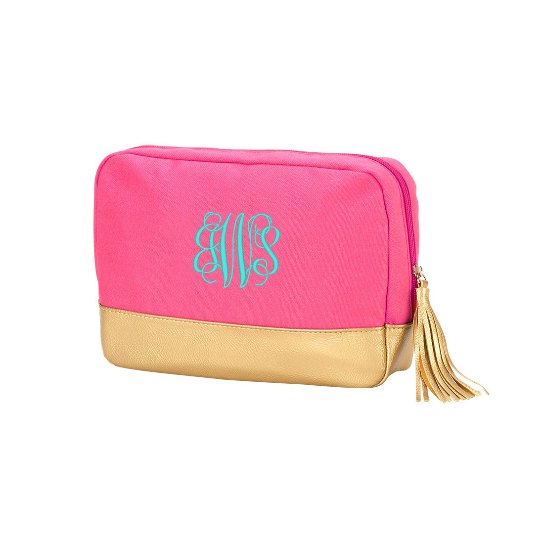 ✏️ Cosmetic Bag with Tassel & Gold Trim (Customizable)