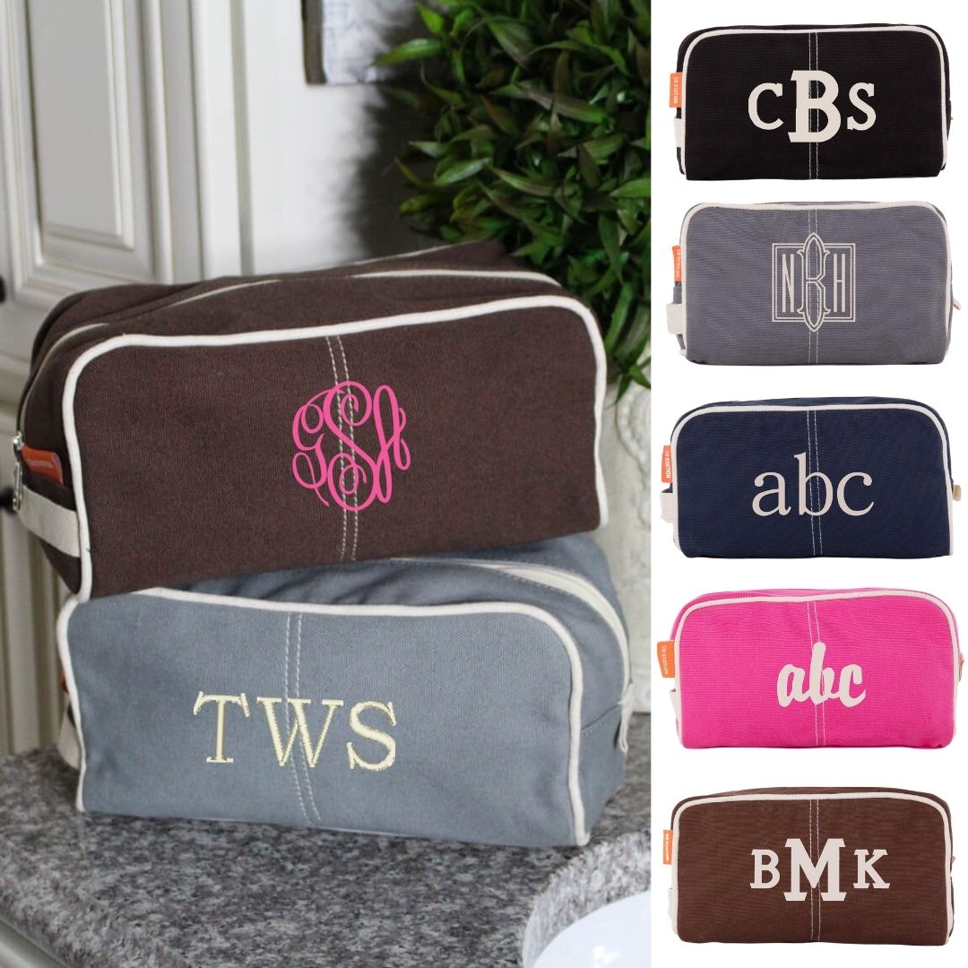 ✏️ Canvas Toiletry Bag, Dopp Kit (Customizable)