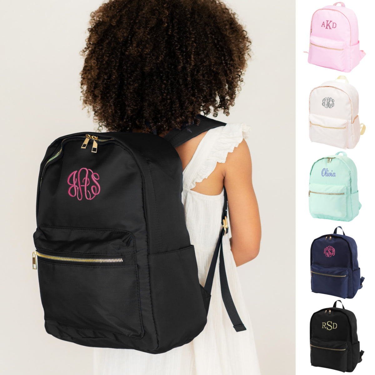 ✏️ Backpack Bookbag for Kids & Teen - Full Size - Gold Accents (Customizable)