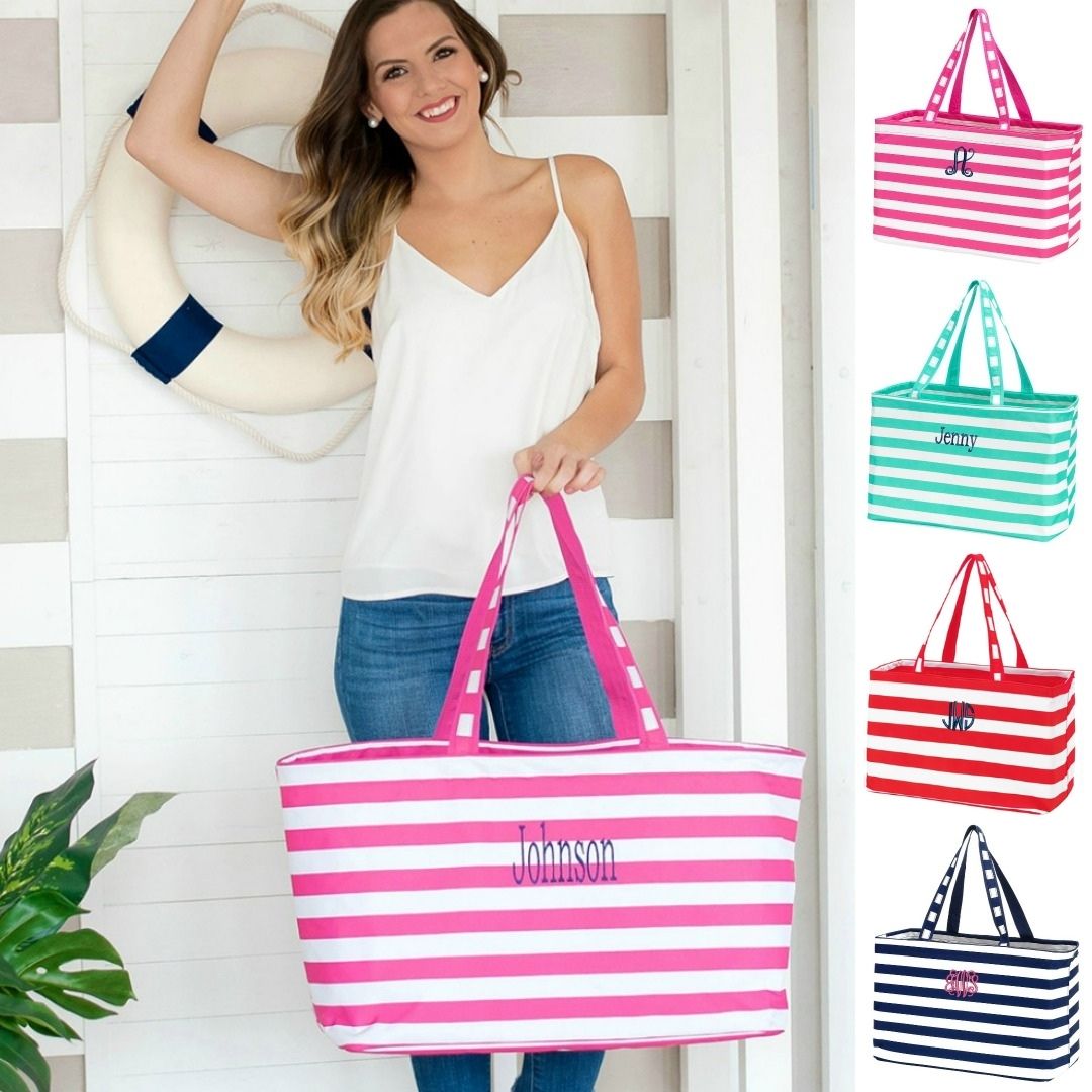 ✏️ Personalized Beach Bag - Oversize Tote - Large Utility Tote (Customizable)